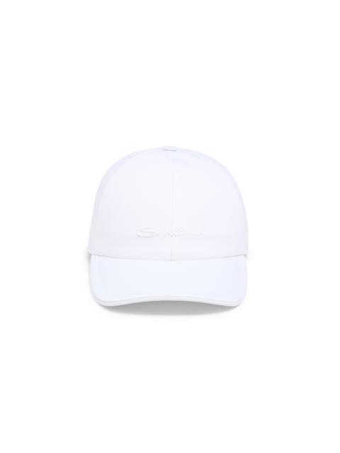 Women's white cotton baseball cap