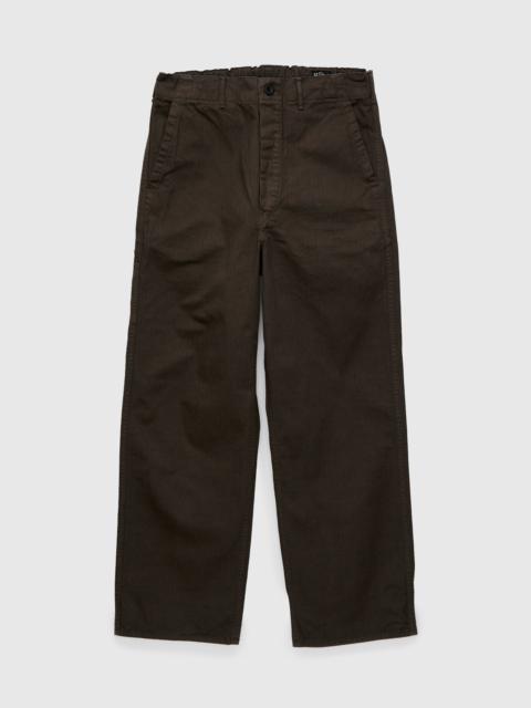 Wide Fit French Work Pants in Coffee Brown