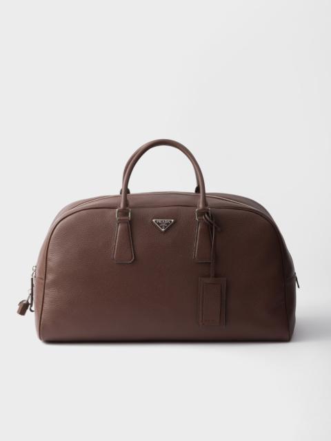 Leather duffle bag