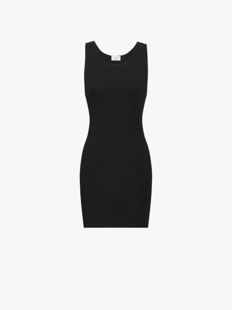 CASSANDRE TANK DRESS IN RIBBED COTTON JERSEY