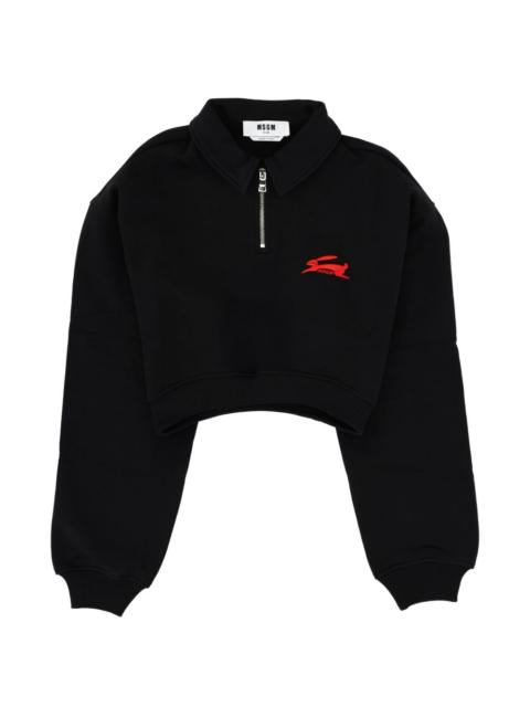 Follow The Rabbit half-zip sweatshirt