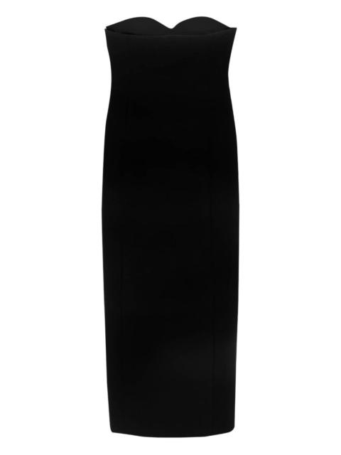 strapless midi dress
