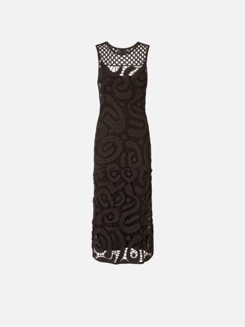SLEEVELESS MIDI DRESS IN GEOMETRIC CROCHET