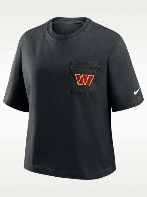 Washington Commanders Rewind Pocket Boxy Women's Nike NFL T-Shirt
