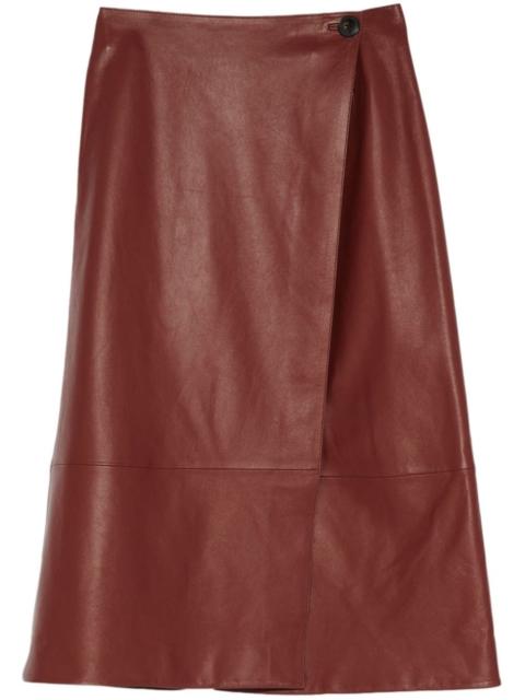 leather wrap skirt