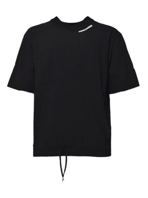 drawstring-hem T-shirt