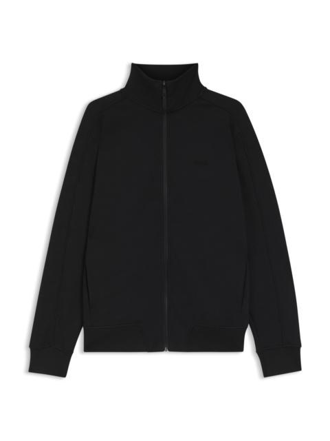 REGULAR-FIT ZIP-UP SWEATSHIRT WITH QUILTED JACQUARD