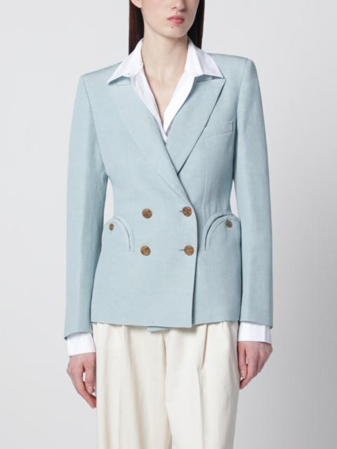 Light blue double-breasted jacket