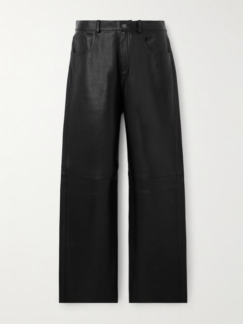 Bonnie Leather Wide-leg Pants