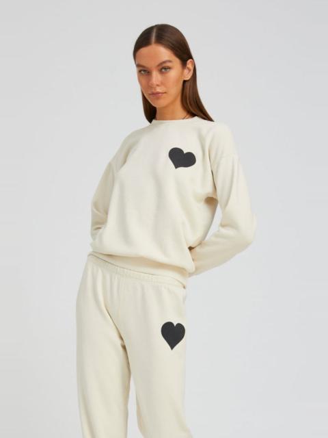 VINTAGE WHITE HEART SWEATSHIRT