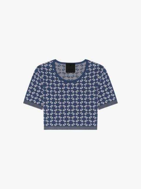 CROPPED SWEATER IN MONOGRAM 72 JACQUARD