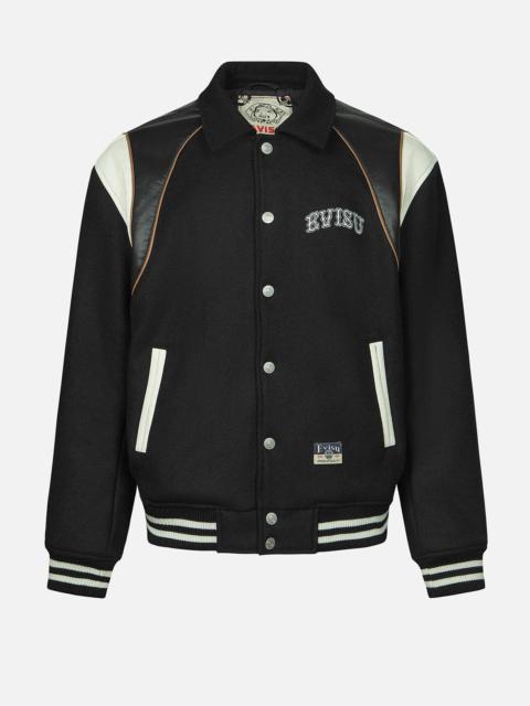 Logo and Seagull Applique Relax Fit Baseball Jacket