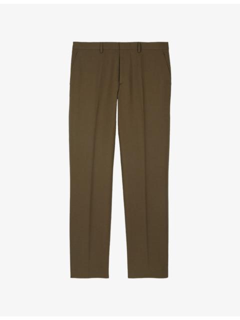 Straight Regular-Fit Cotton and Linen-Blend Trousers