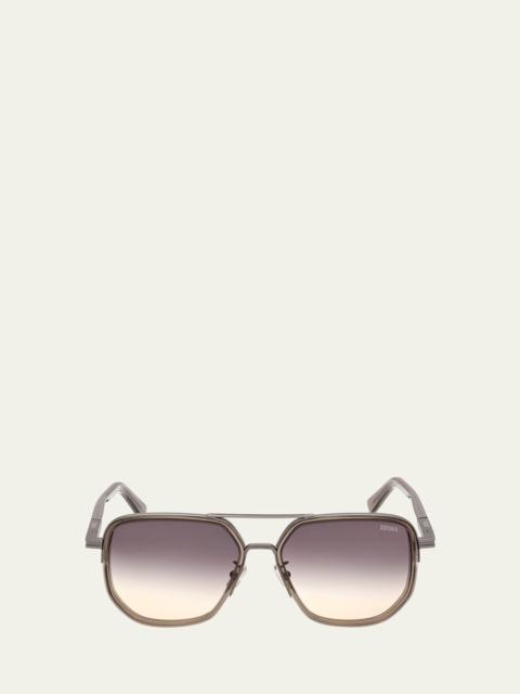 Men's Metal Square Sunglasses