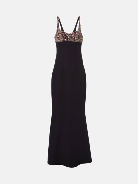 Crystal-embellished gown