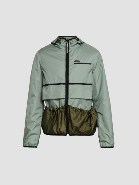 Men's Nylon Hooded Jacket - Natural Grey