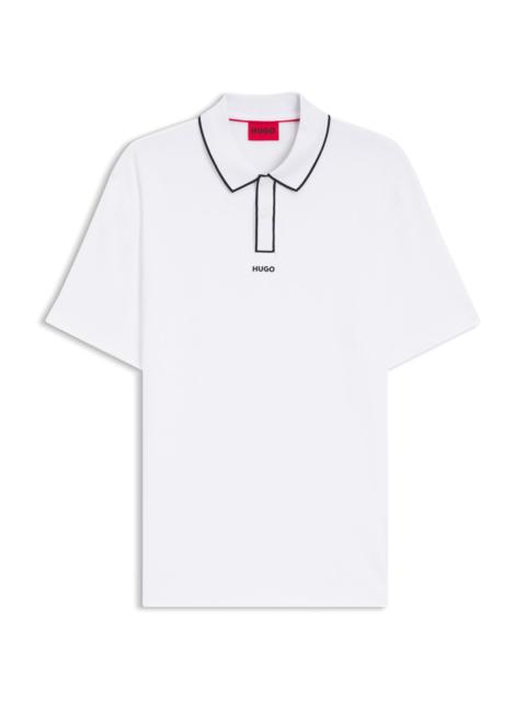 COTTON-JERSEY POLO SHIRT WITH CONTRAST EDGES