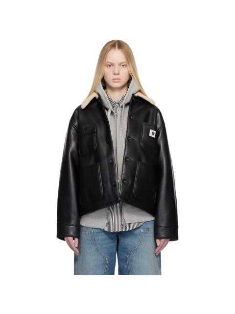Black Shepton OG Michigan Faux-Leather Jacket