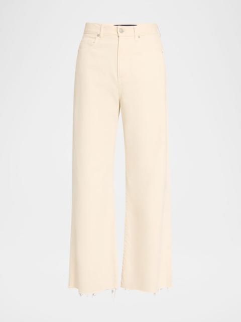 Taylor Cropped High-Rise Wide Jeans