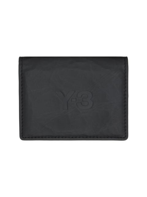 Black Logo Leather Card Holder