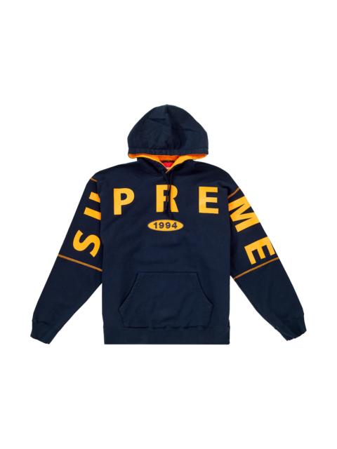 Supreme Spread Logo Hooded Sweatshirt Navy