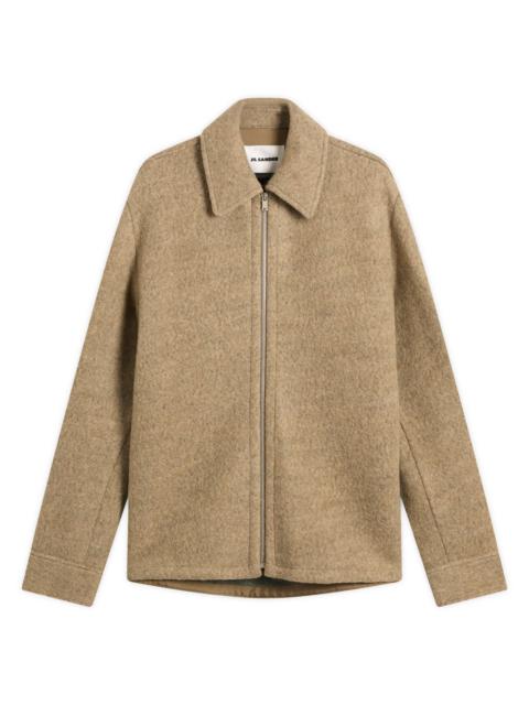Jil Sander Felted Wool Melange Zip Up