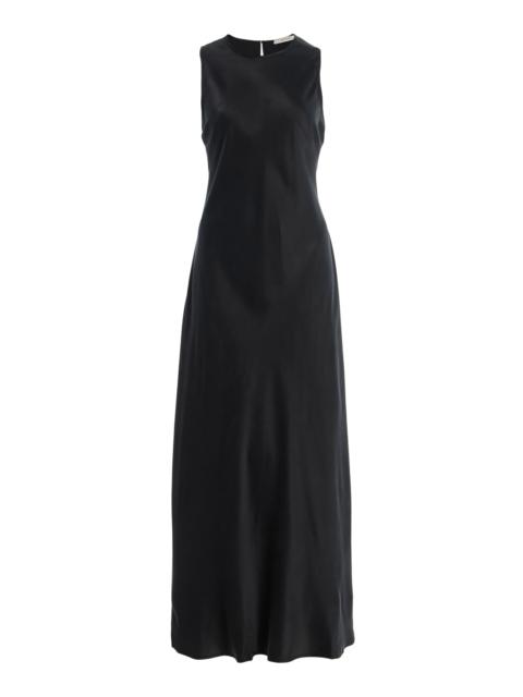 Valencia Silk Maxi Slip Dress black
