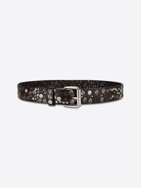 STUDDED LEATHER BELT