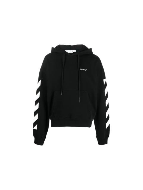 OFF-WHITE Diagonal Helvetica Oversized Hoodie Black/White