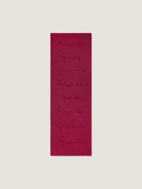 STOLE IN SILK AND COTTON WITH GIVENCHY SIGNATURE