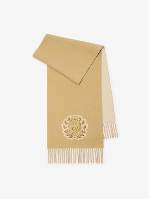 B Crest Cashmere Scarf