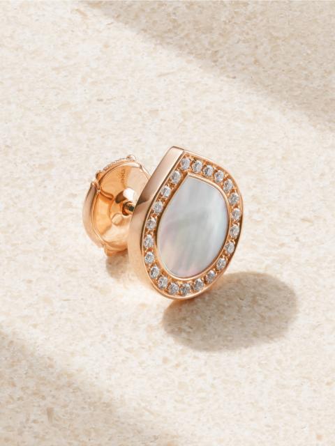 Antifer 18-karat Rose Gold, Mother-of-pearl And Diamond Single Earring