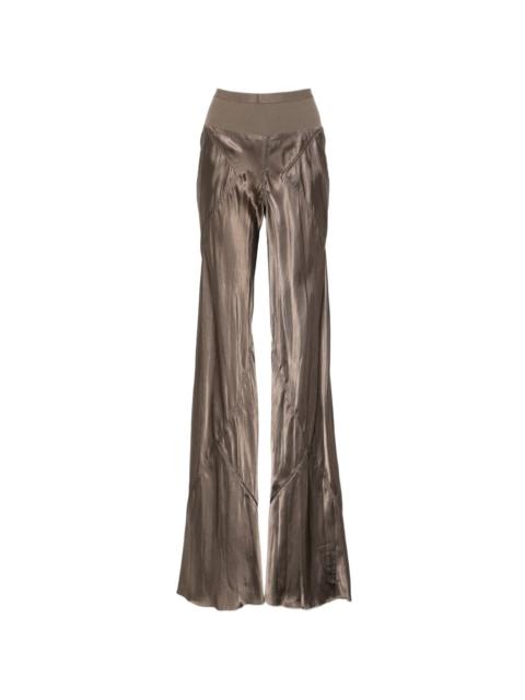 Bias wide leg trousers