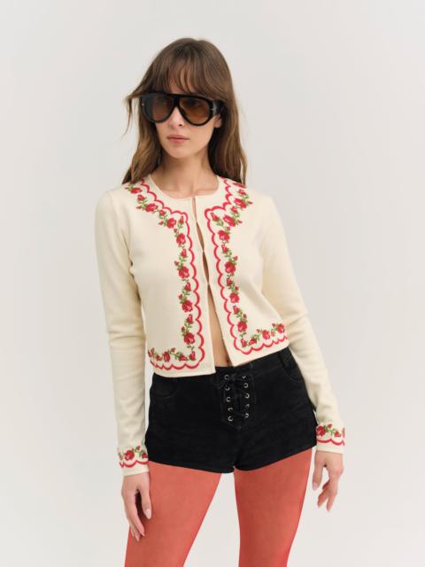 Rose Waltz Scalloped Knit Cardigan