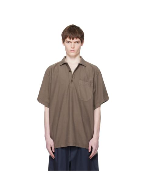 Taupe Garment-Dyed Polo