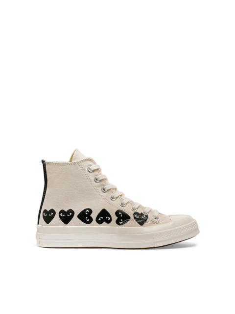 CONVERSE HIGH 'CHUCK TAYLOR' SNEAKERS MULTI HEART - OFF WHITE