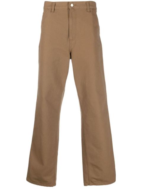 straight-leg organic-cotton trousers