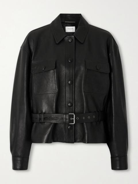 Belted Leather Jacket