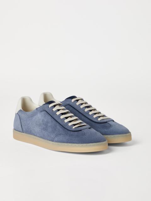 Washed suede sneakers