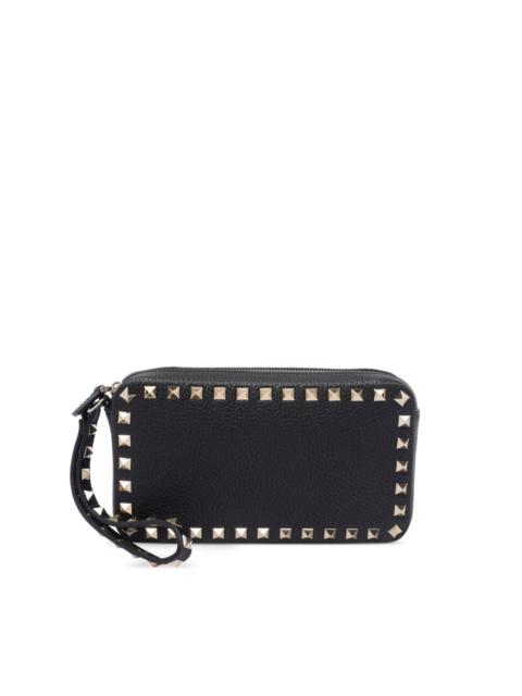 stud-embellished zip-closure bag