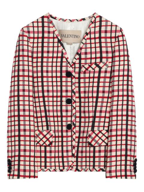 checked-pattern jacket