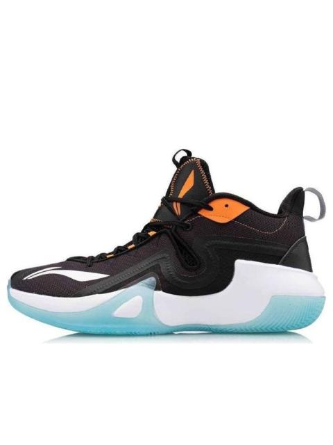 LI-NIng Bad Five Mid-top Basketball Competition Shoes Black/Blue ABPQ045-1