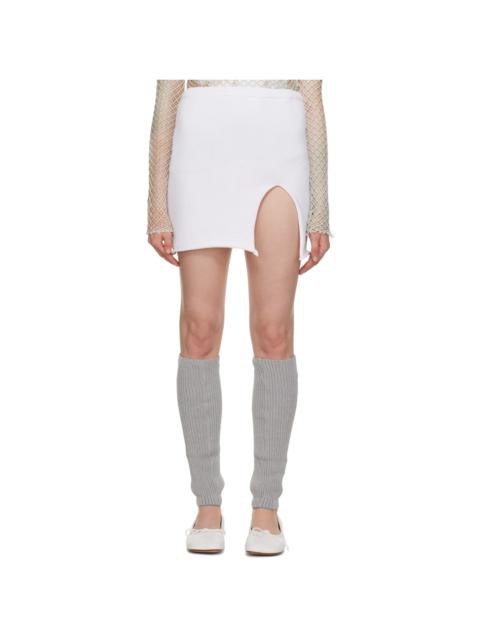 White Vented Miniskirt