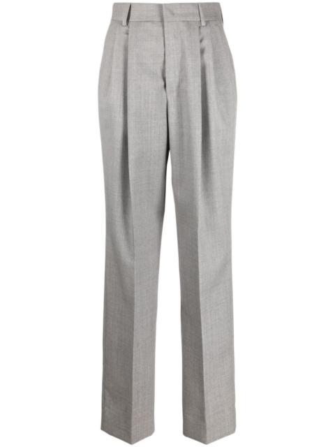 high-waist straight-leg trousers