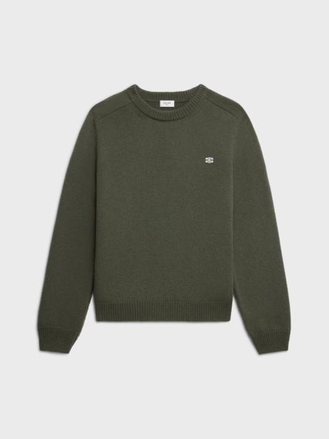 triomphe crew neck sweater in wool and cashmere
