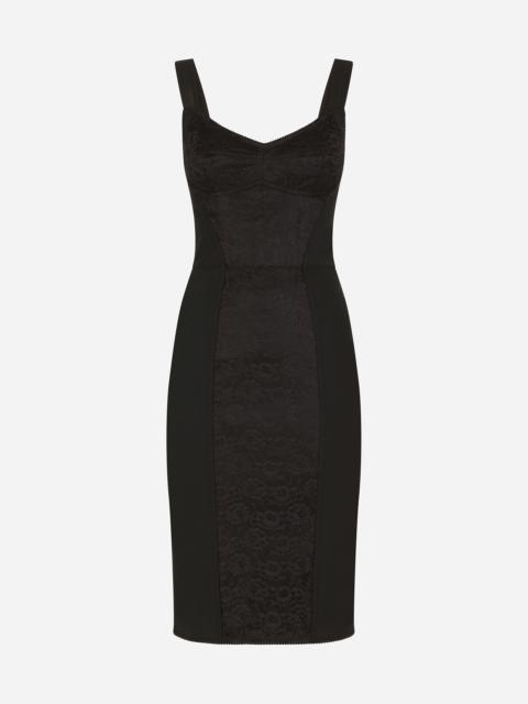 Lace handbag with DG logo