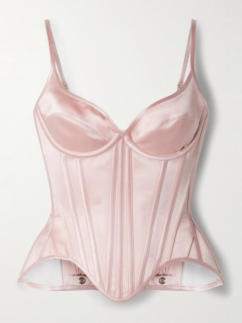 Salon Silk-satin Bustier Top