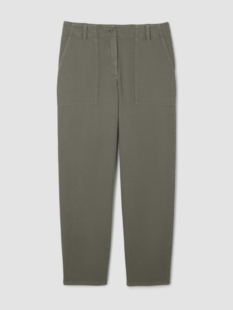 Garment-Dyed Utility Cotton Tapered Pant