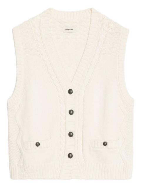 cable-knit vest