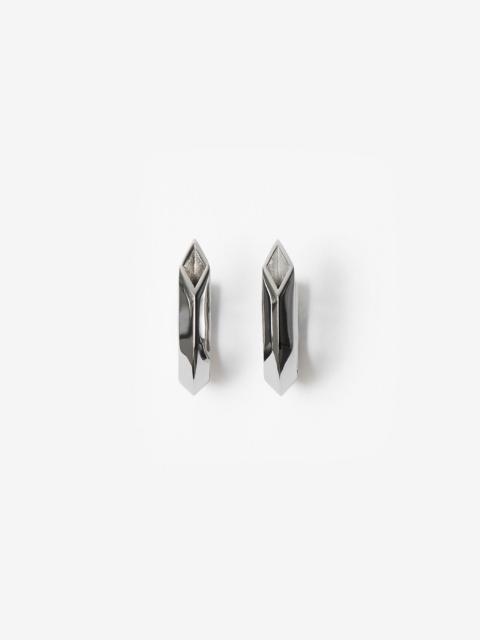 Silver Hollow Spike Earrings